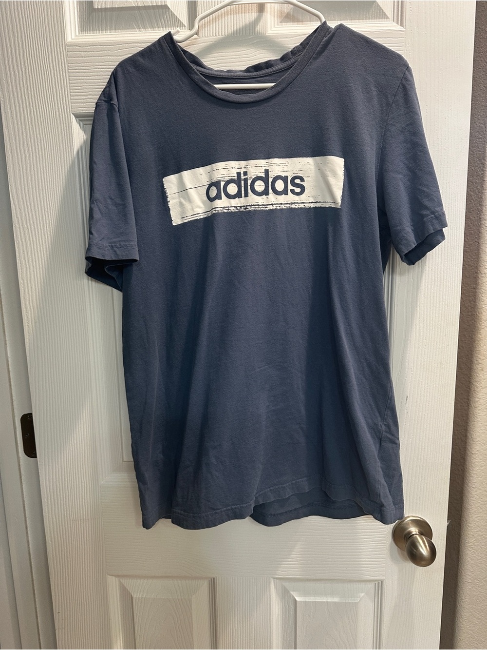 adidas Navy Blue Logo Crew Neck T-Shirt